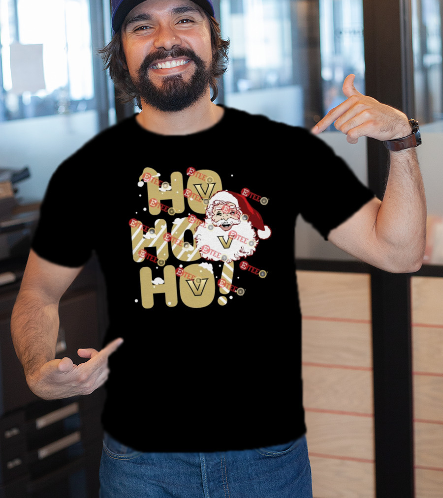 Ho Ho Ho Vanderbilt Commodores Santa Claus Christmas T-Shirt
