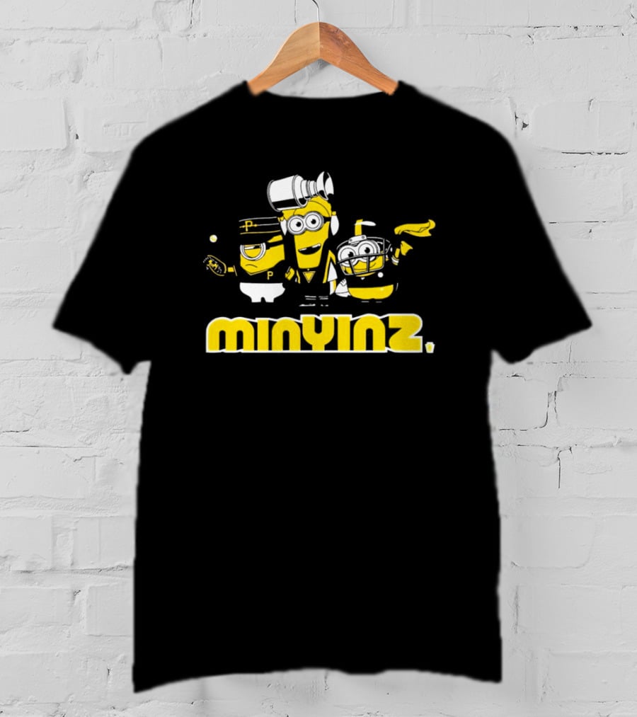 Minyinz Minions Pittsburgh Pirates Football And Baseball T-Shirt