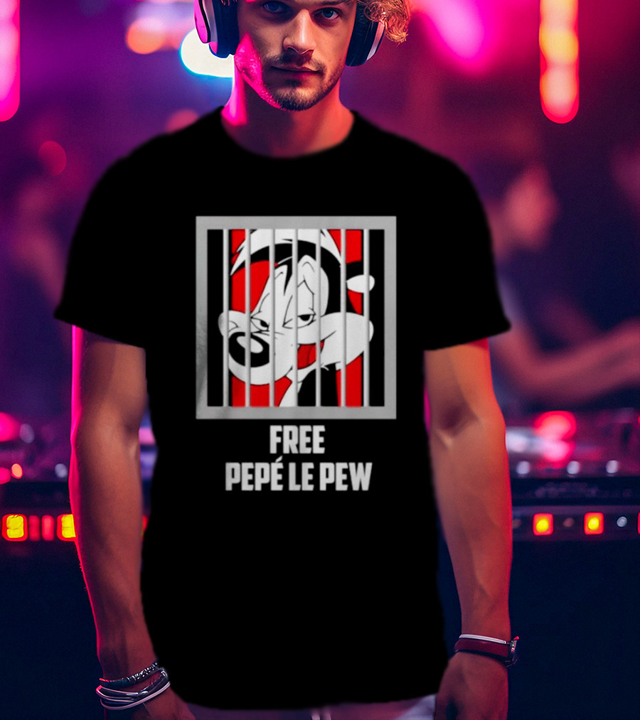 Free Pepé Le Pew Jail Bars T-Shirt