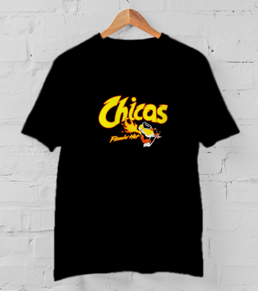 Chicas Flamin’ Hot Cheetos Cartoon Flame T-Shirt