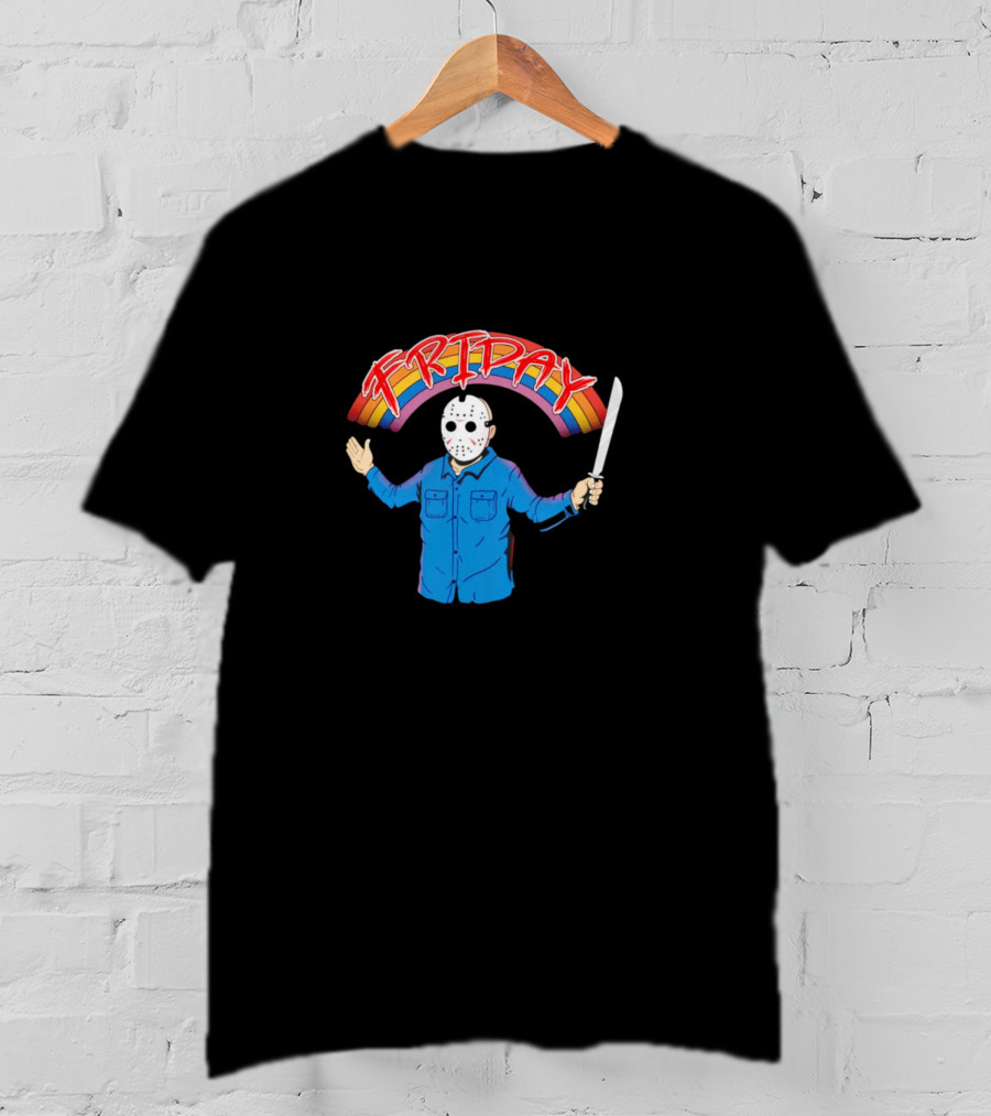 Jason Voorhees Friday Rainbow Halloween Horror T-Shirt
