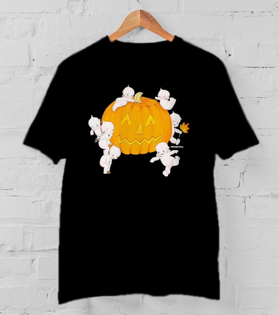 Just Peachy Halloween Kewpie Pumpkin Jack-O'-Lantern Playful Spirits T-Shirt