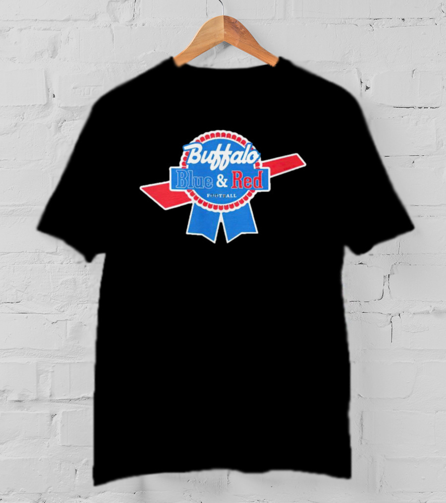 Buffalo Blue And Red Football Logo Emblem T-Shirt