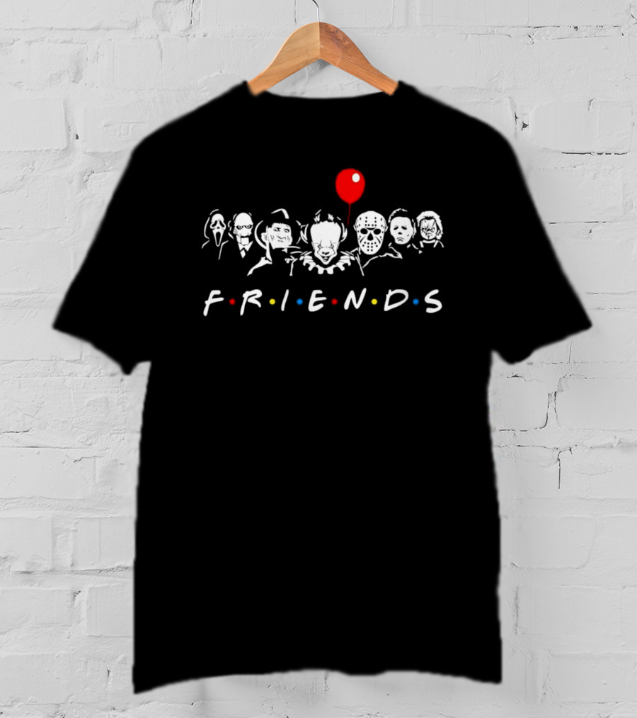 Friends Halloween Horror Movie Characters Balloon T-Shirt