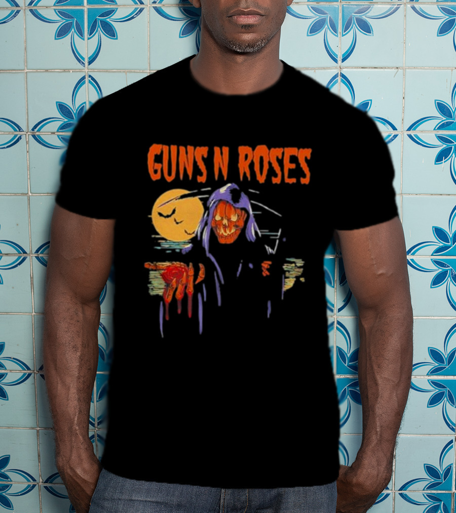 Guns N Roses Reaper Rose Halloween T-Shirt