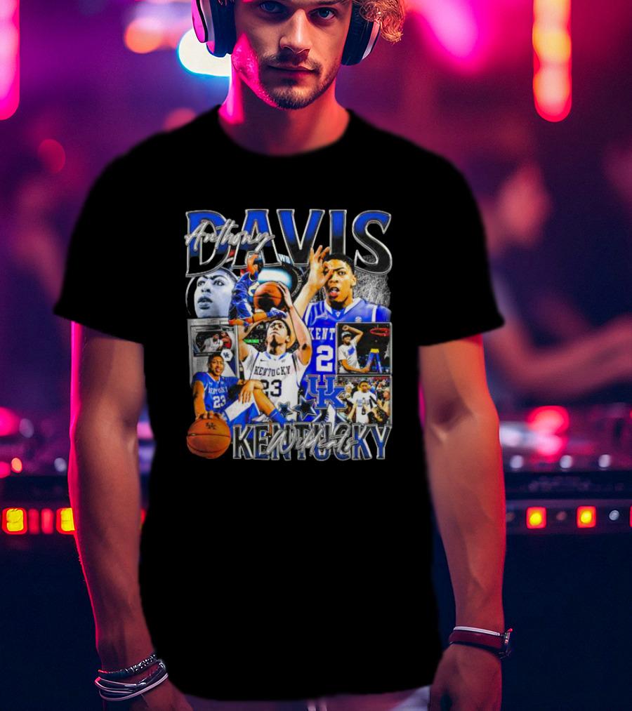 Anthony Davis Kentucky Wildcats Basketball Collage T-Shirt
