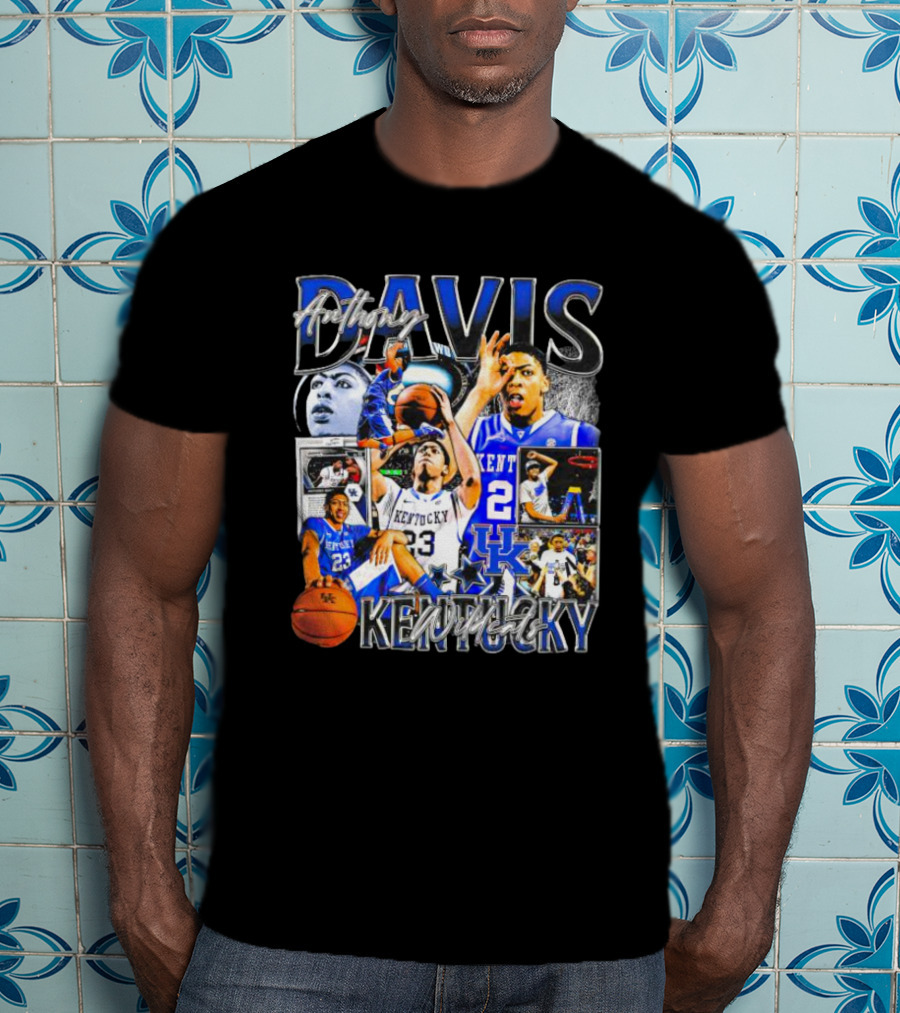 Anthony Davis Kentucky Wildcats Basketball Collage T-Shirt