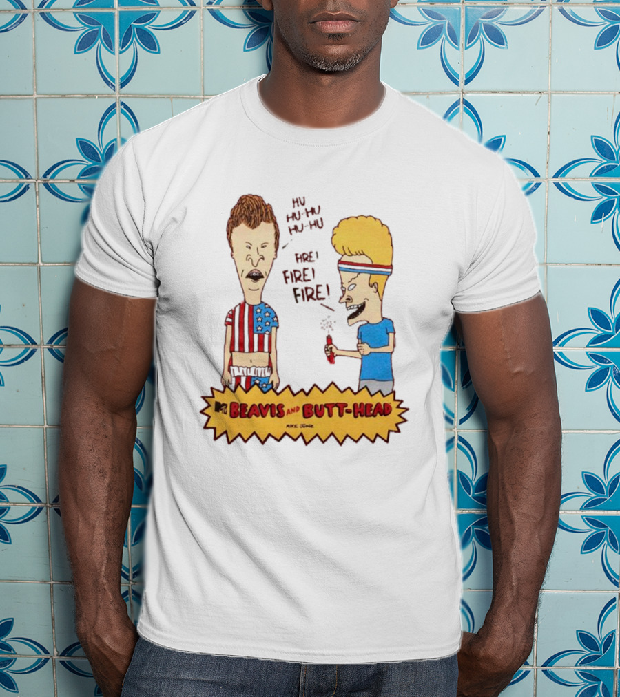 MTV Beavis And Butt-Head Fireworks Fire Fire T-Shirt
