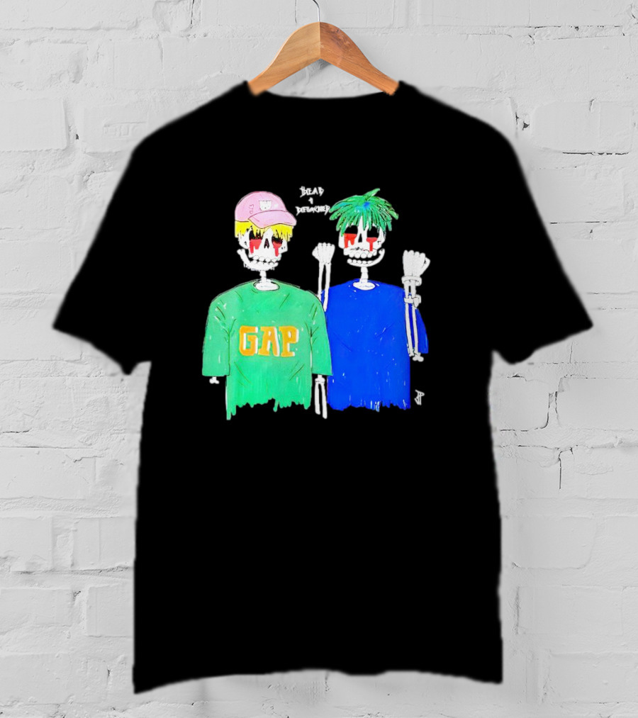 Dead And Detached Peep And Tracy Skeletons Wearing GAP T-Shirt