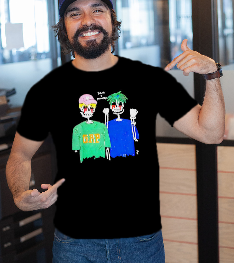 Dead And Detached Peep And Tracy Skeletons Wearing GAP T-Shirt