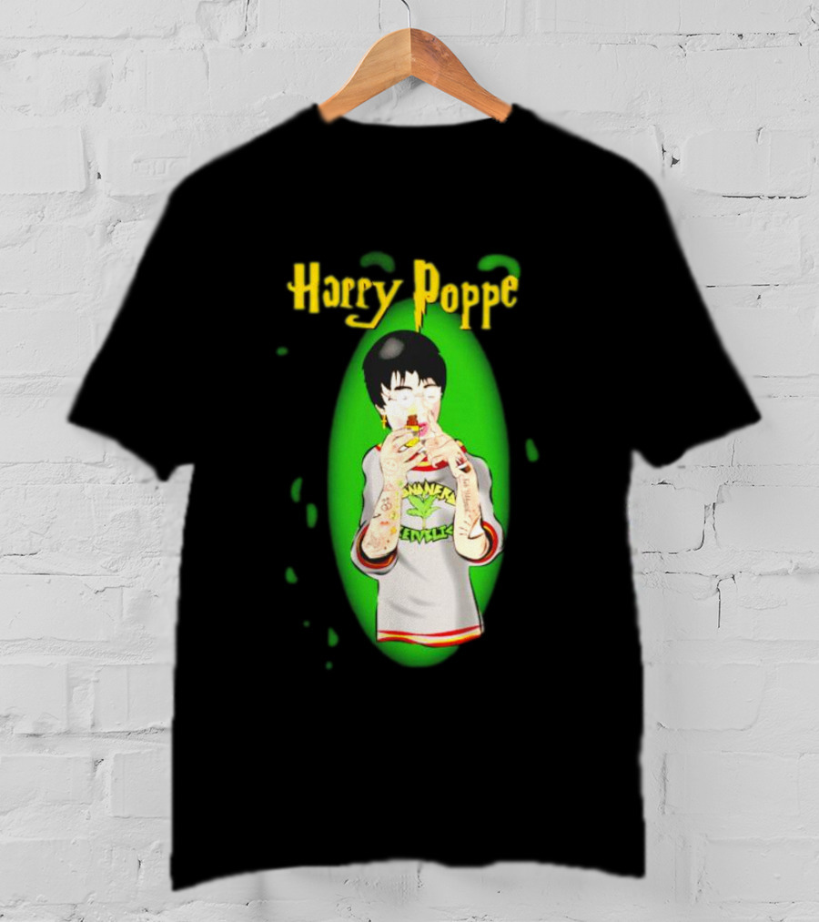 Harry Poppe Marijuana Dude With Tattoo Sleeves Smoking Weed T-Shirt