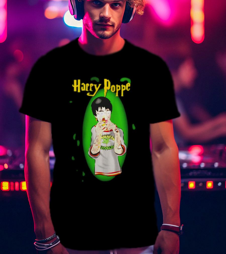 Harry Poppe Marijuana Dude With Tattoo Sleeves Smoking Weed T-Shirt