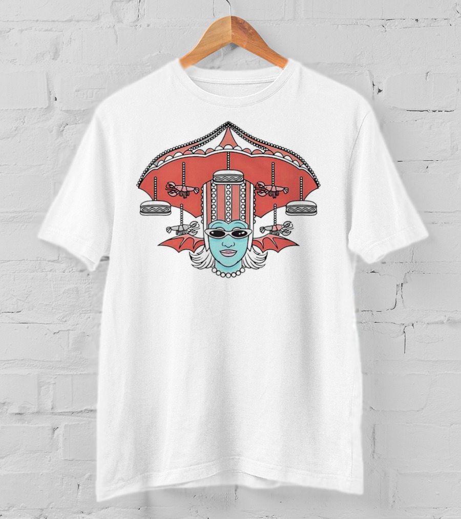Juno Birch Drag Queen Beetlejuice Carousel Bat Inspired T-Shirt