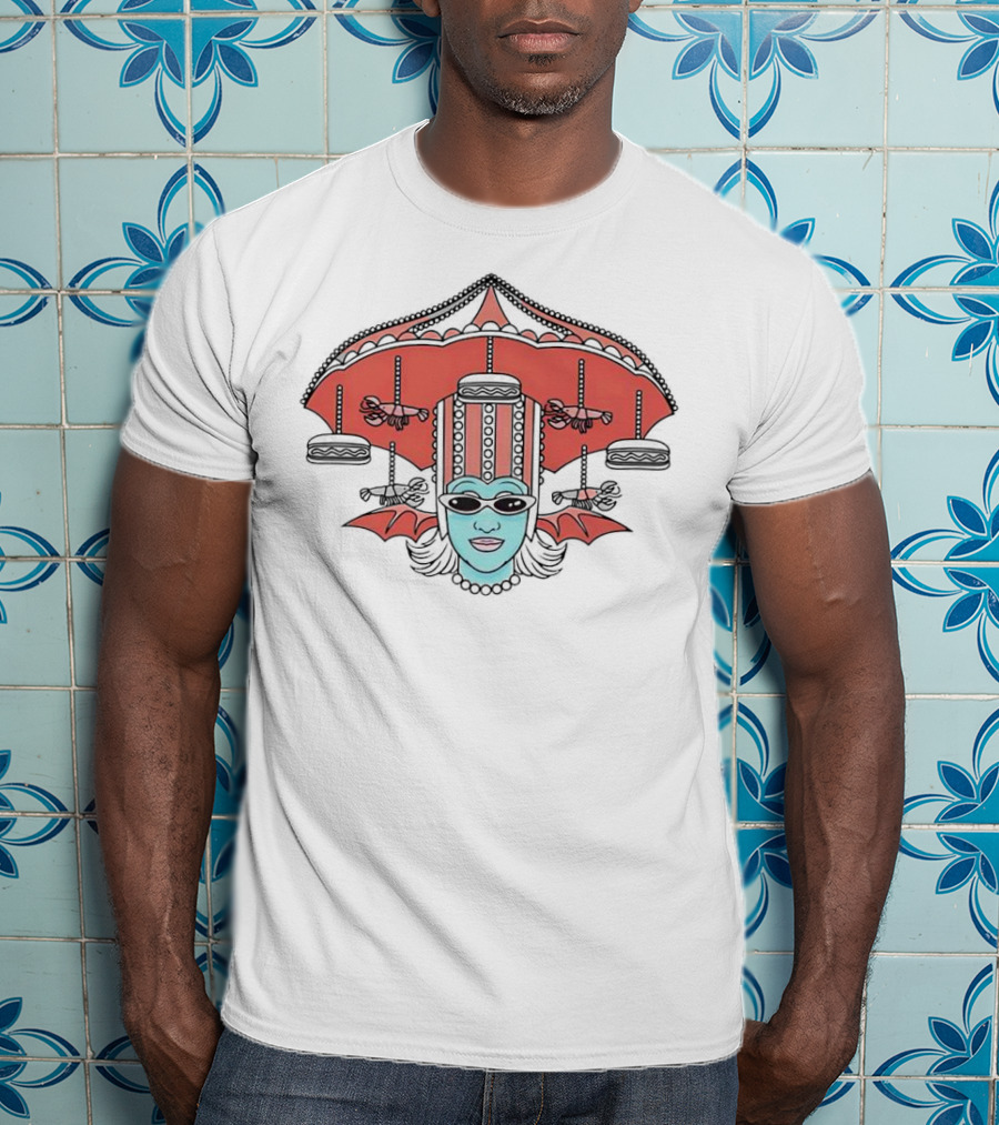 Juno Birch Drag Queen Beetlejuice Carousel Bat Inspired T-Shirt