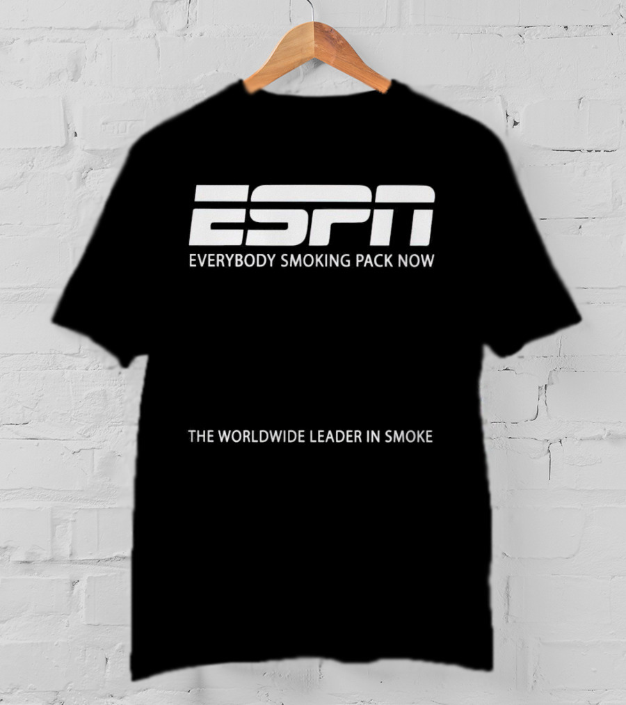 ESPN Everybody Smoking Pack Now The Worldwide Leader In Smoke T-Shirt