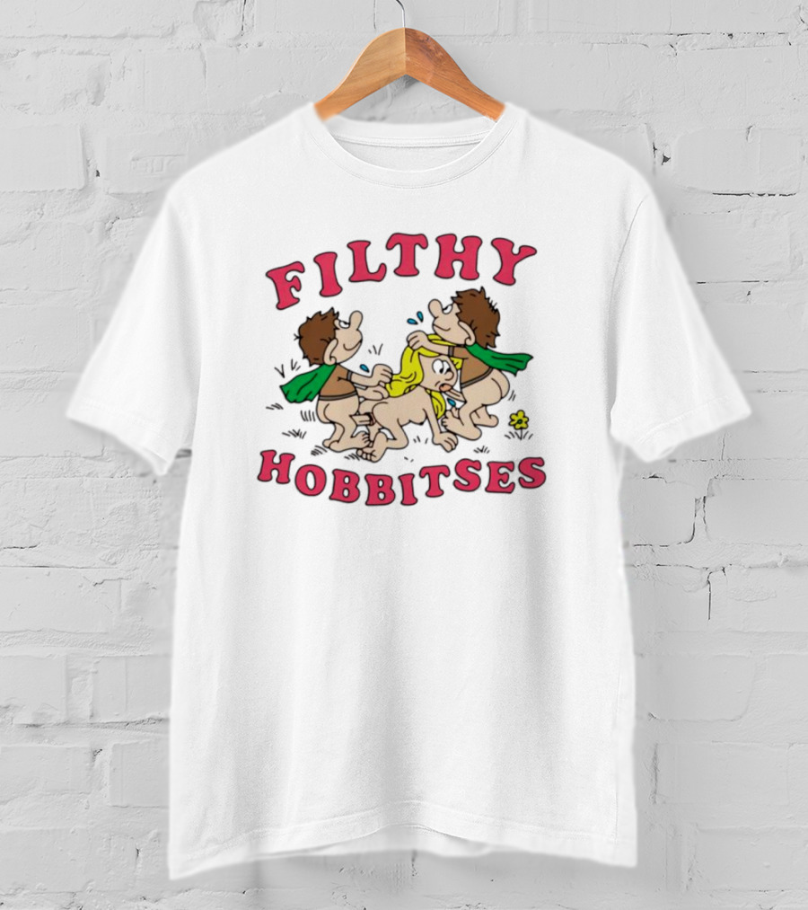 FILTHY HOBBITSES Classic Comic Style Frodo And Sam T-Shirt