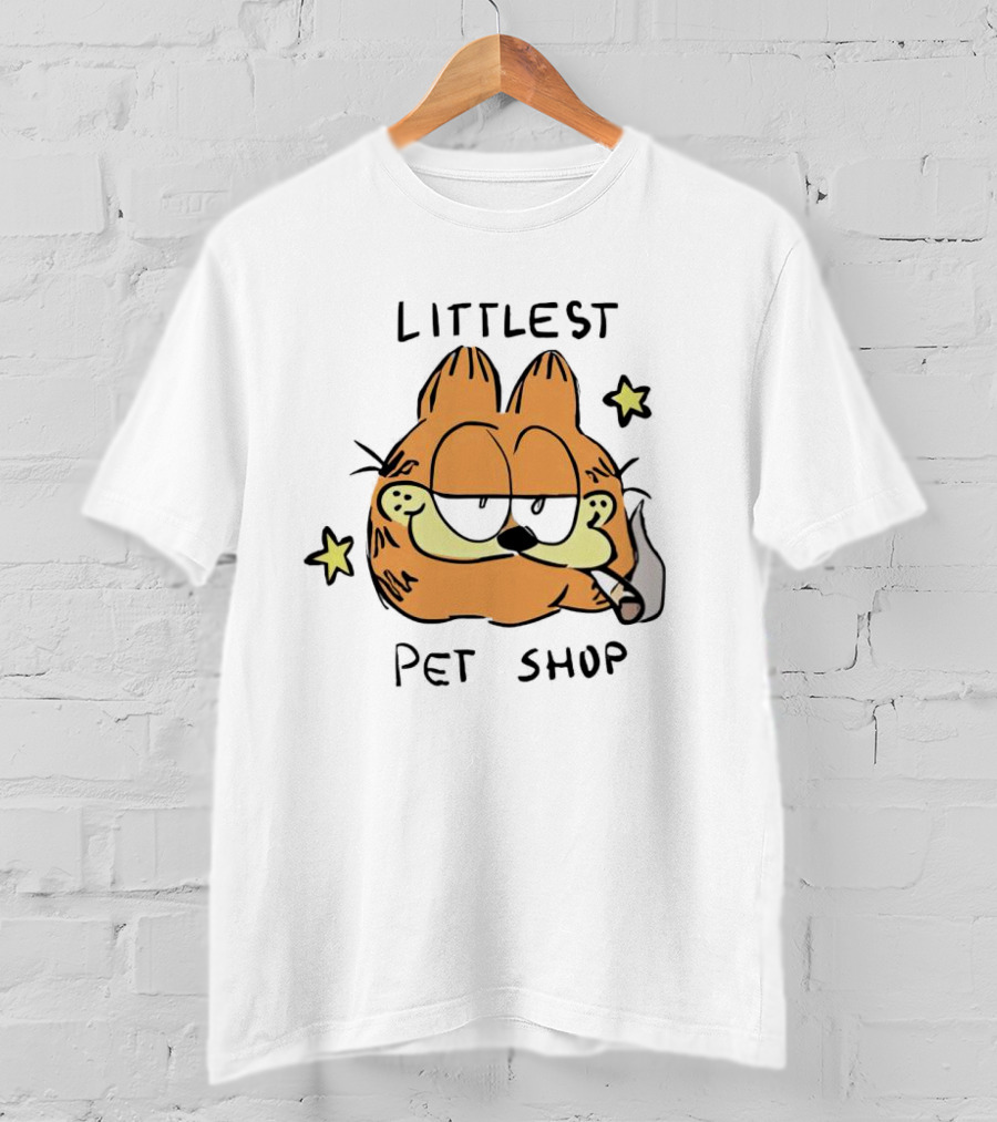 Littlest Pet Shop Garfield With Stars And Cigarette T-Shirt