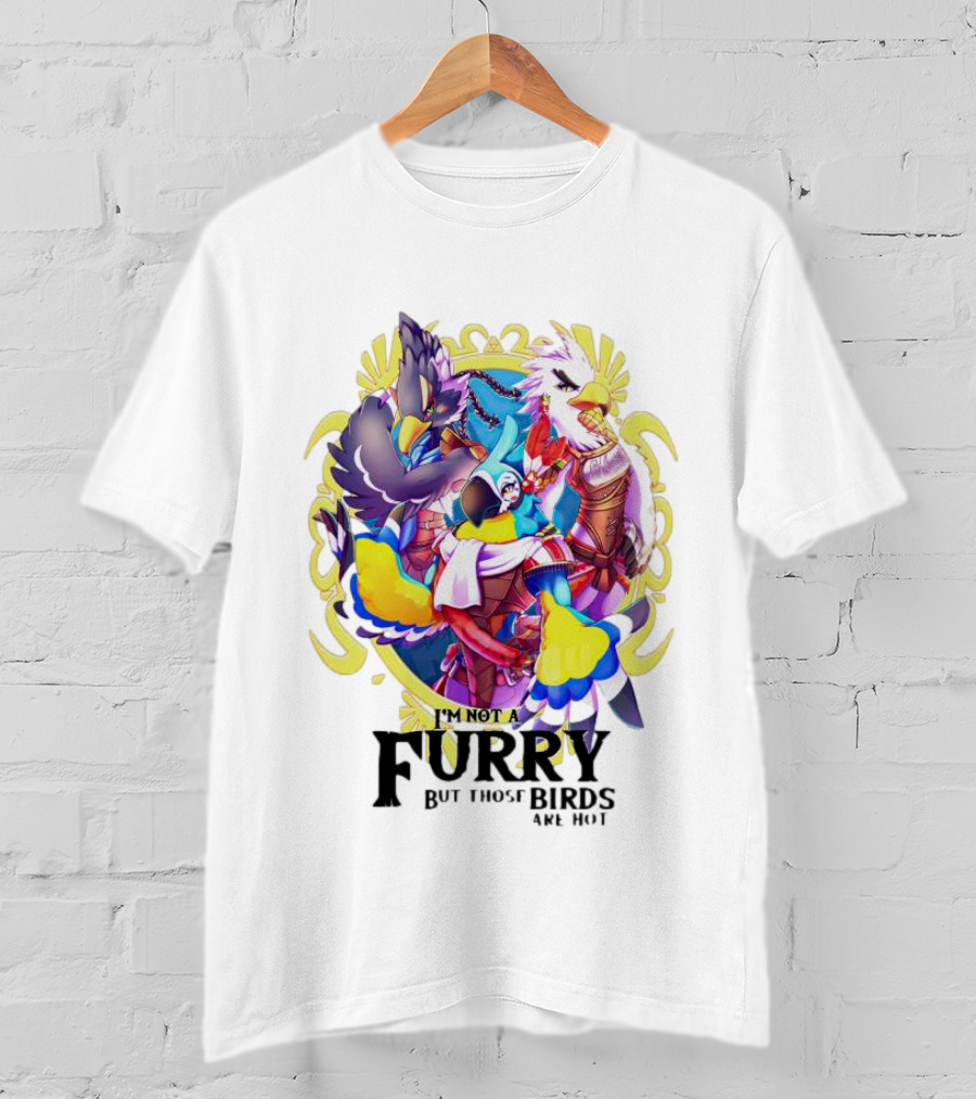 I’m Not A Furry But Those Birds Are Hot Fantasy Creature Collage T-Shirt