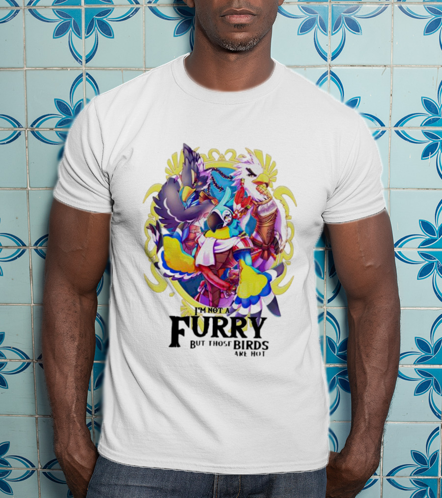 I’m Not A Furry But Those Birds Are Hot Fantasy Creature Collage T-Shirt