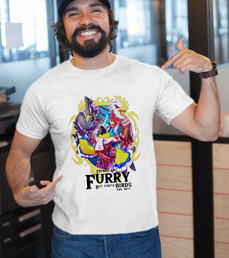 I’m Not A Furry But Those Birds Are Hot Fantasy Creature Collage T-Shirt