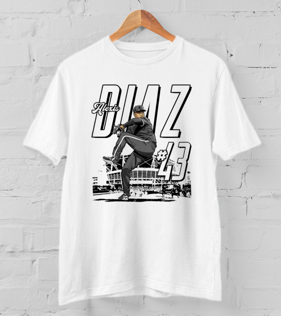 Alexis Diaz 43 Cincinnati Reds MLBPA Stadium Pitching T-Shirt