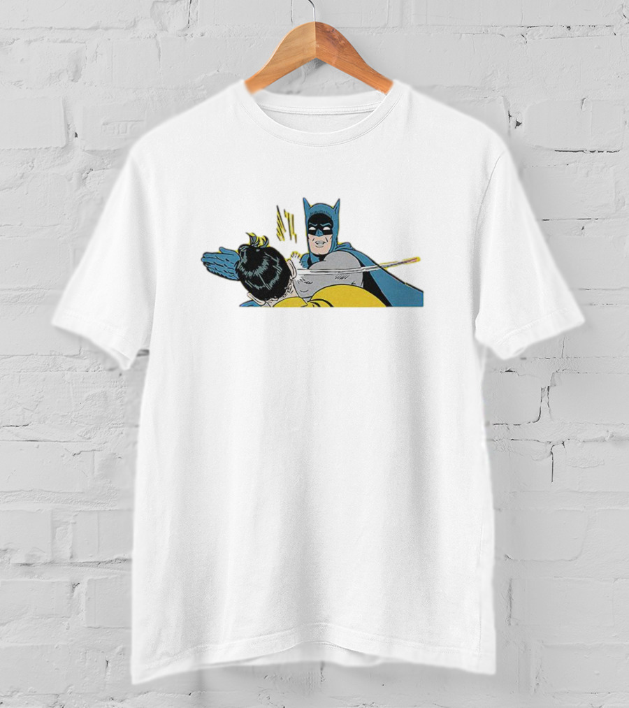Batman Slapping Robin Comic Classic Meme Panel T-Shirt