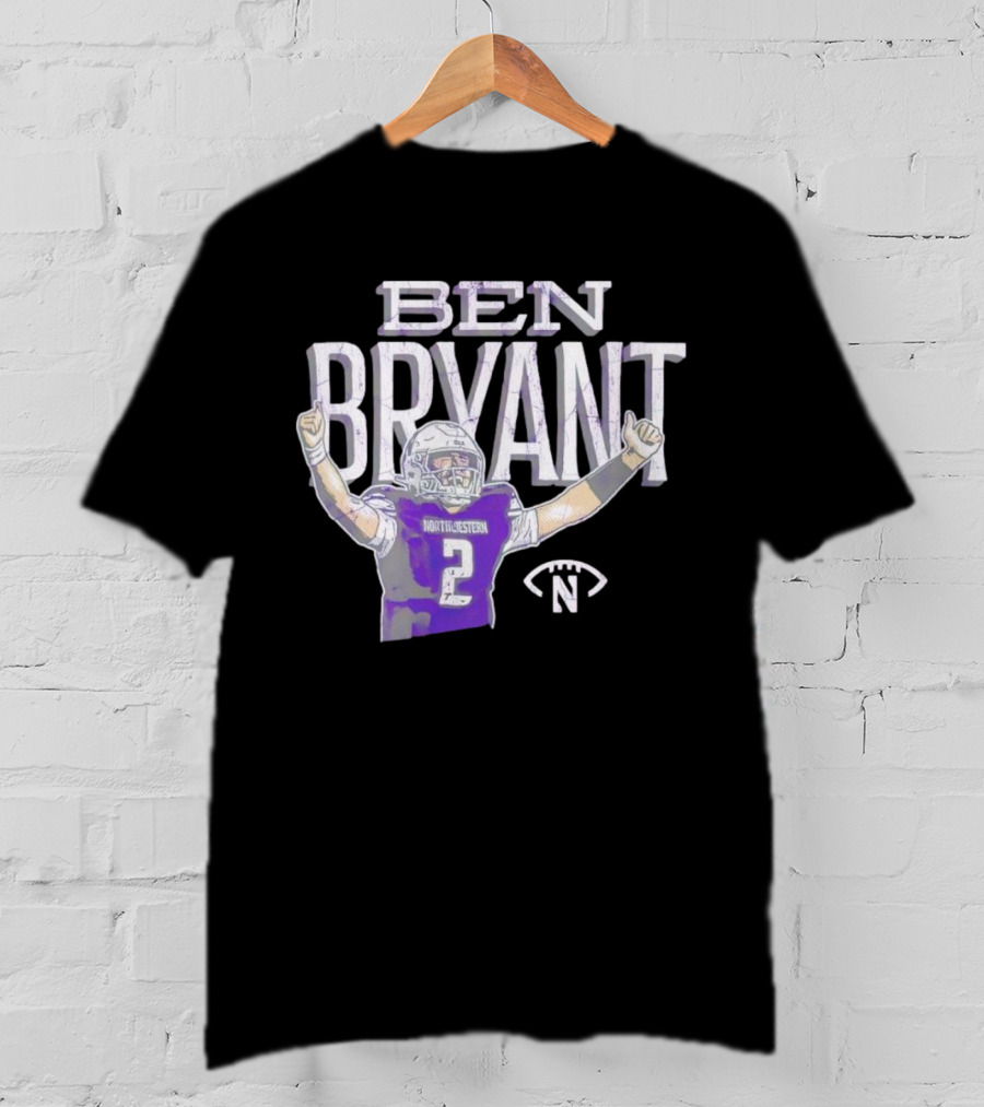 Ben Bryant Northwestern Football Player Number 2 Victory Pose T-Shirt