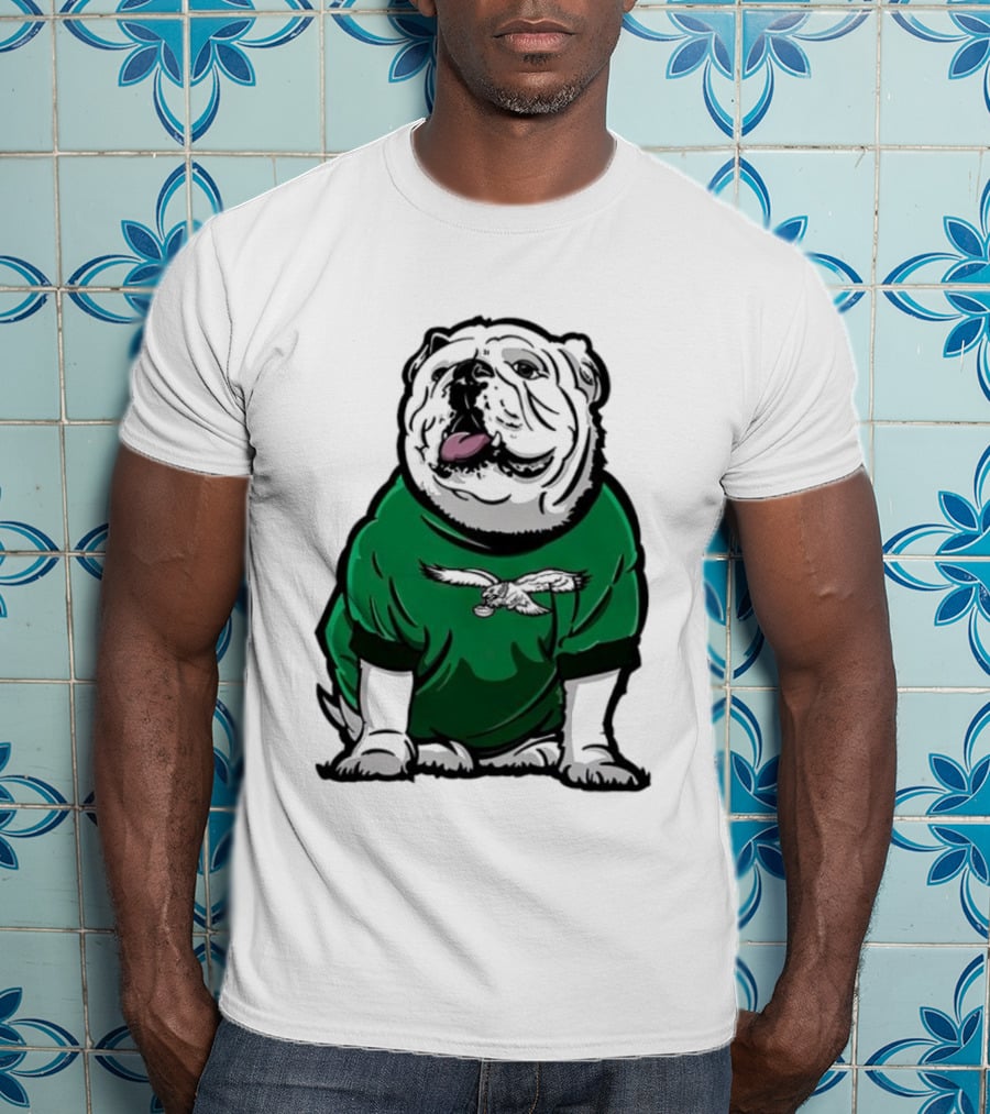 Dawg In Philadelphia Eagles Green Mascot Shirt With Bulldog And Eagle T-Shirt