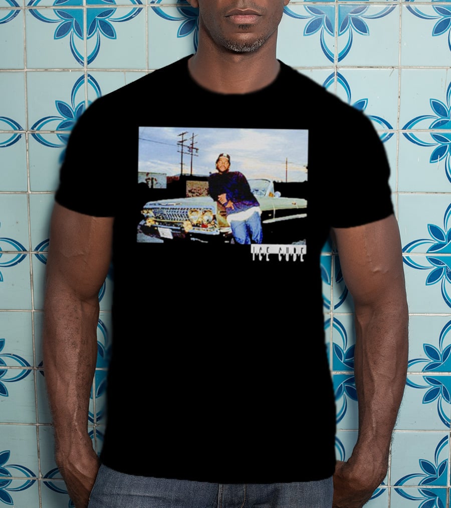 Ice Cube Leaning On Chevy Impala Lowrider T-Shirt