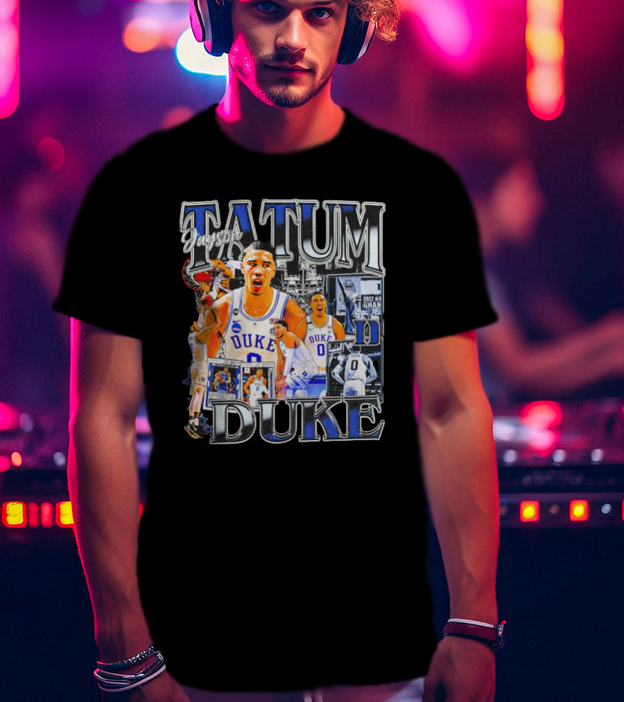 Jayson Tatum Duke Blue Devils Basketball Collage T-Shirt