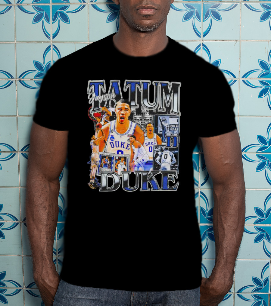 Jayson Tatum Duke Blue Devils Basketball Collage T-Shirt