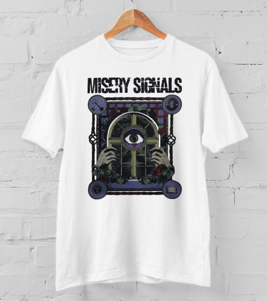 Misery Signals Echoes All-Seeing Eye Roses And Symbols T-Shirt