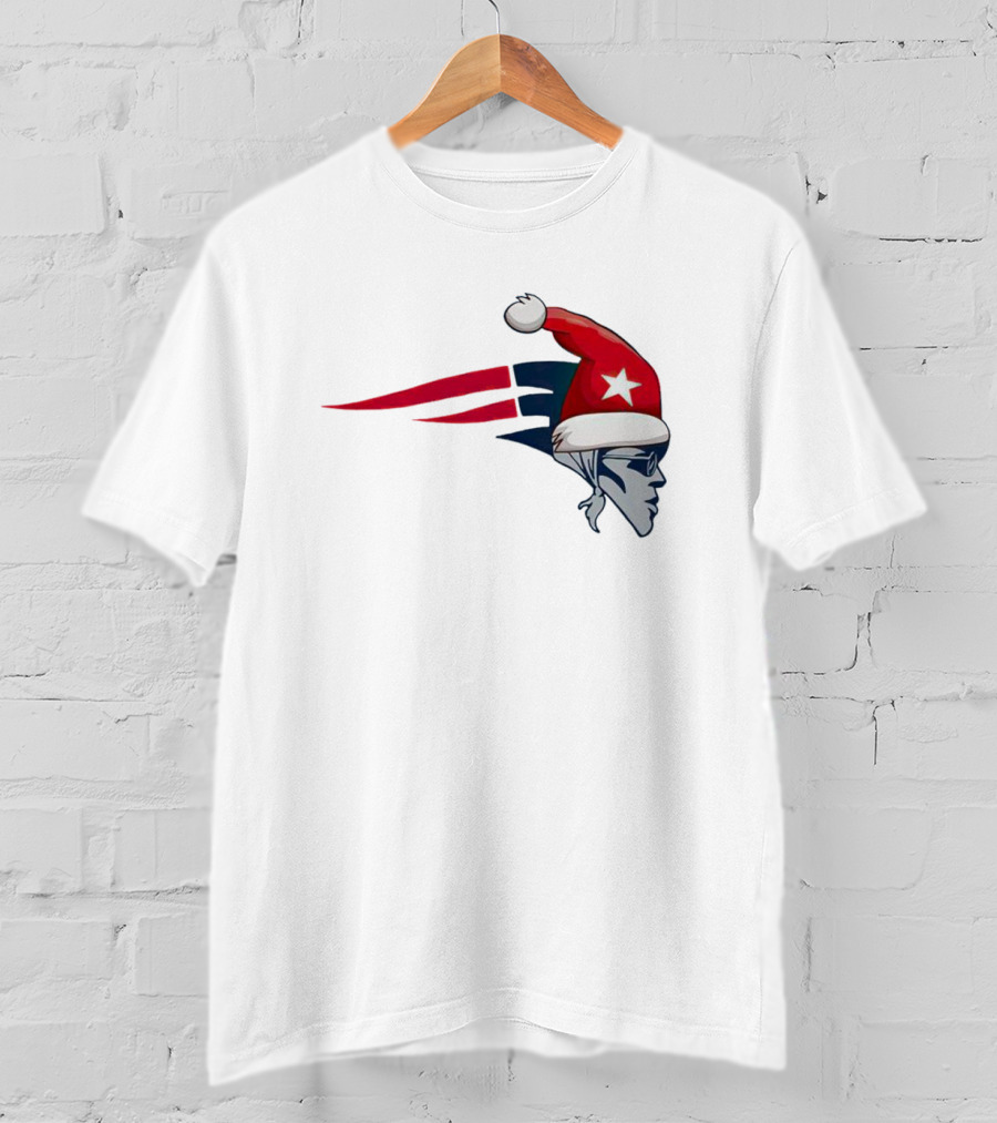 New England Patriots Christmas Santa Hat T-Shirt