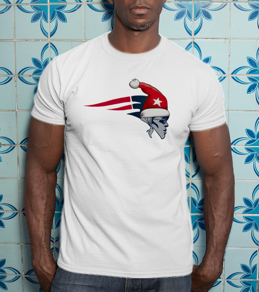 New England Patriots Christmas Santa Hat T-Shirt