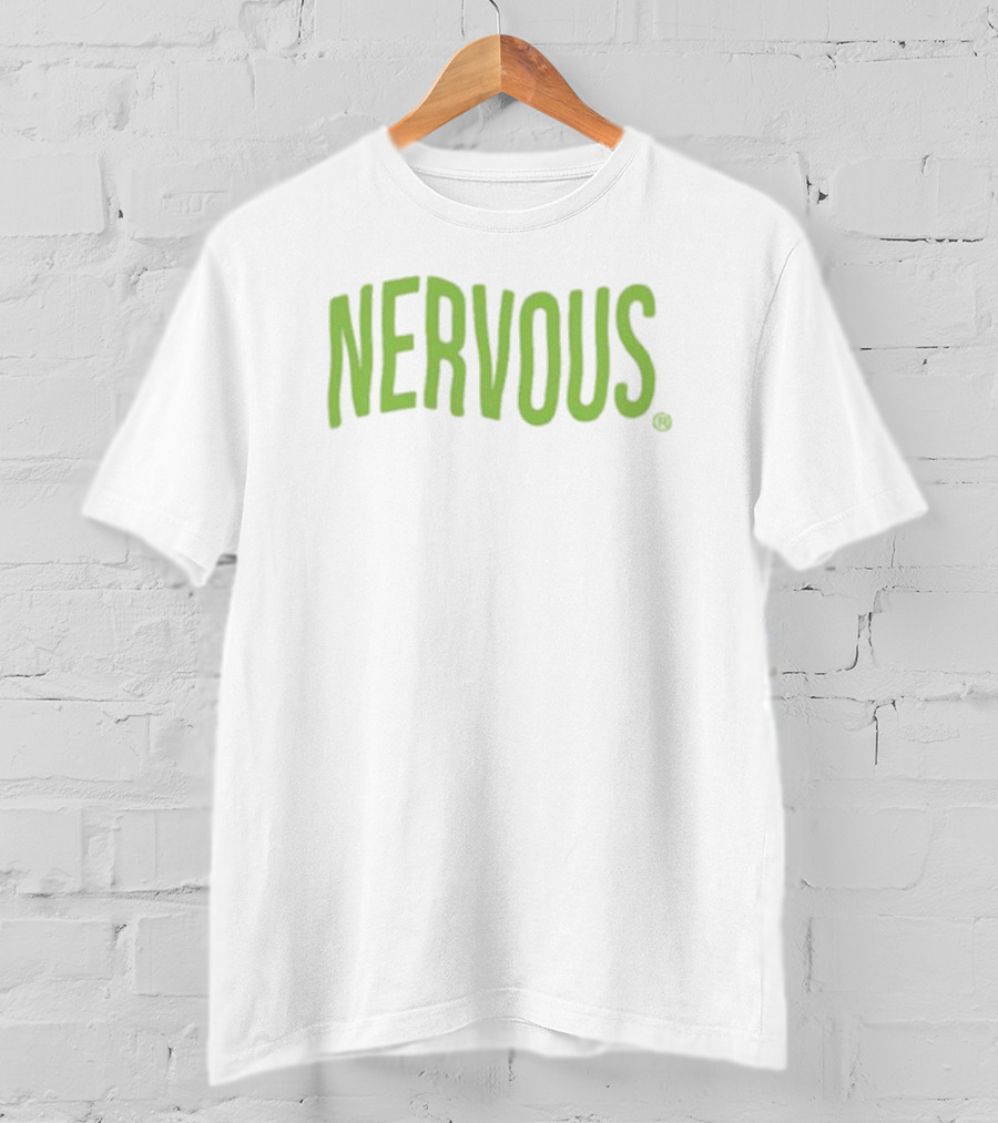 Nervous Pandershirts Minimalist Text T-Shirt