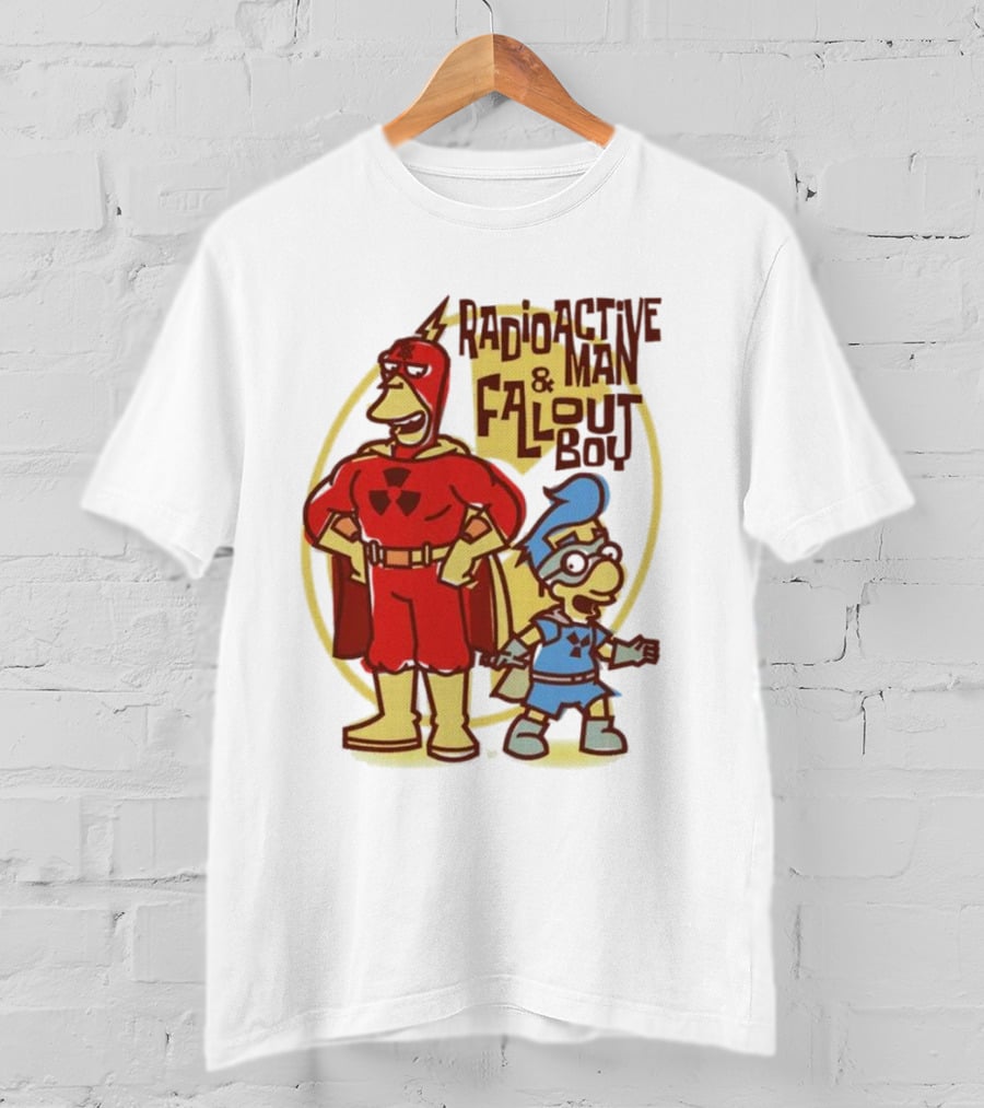 Radioactive Man And Fallout Boy Comic Duo Heroic Power T-Shirt