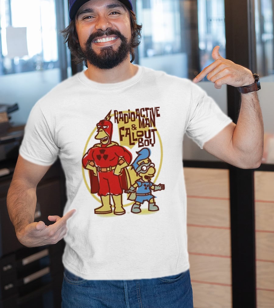 Radioactive Man And Fallout Boy Comic Duo Heroic Power T-Shirt