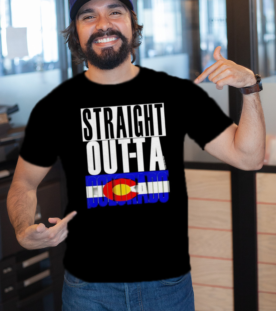 STRAIGHT OUTTA COLORADO Colorado Flag T-Shirt