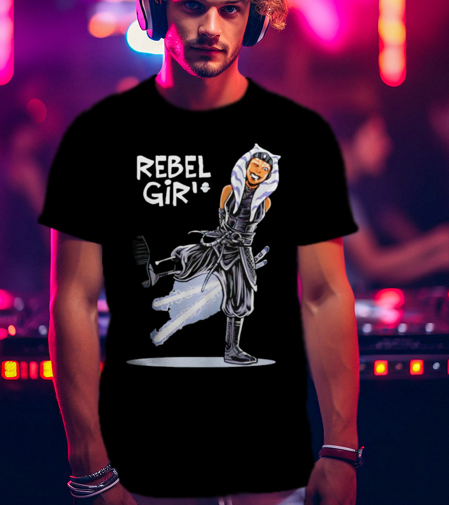 Ahsoka Tano Star Wars Rebel Girl Cartoon Jedi Warrior T-Shirt
