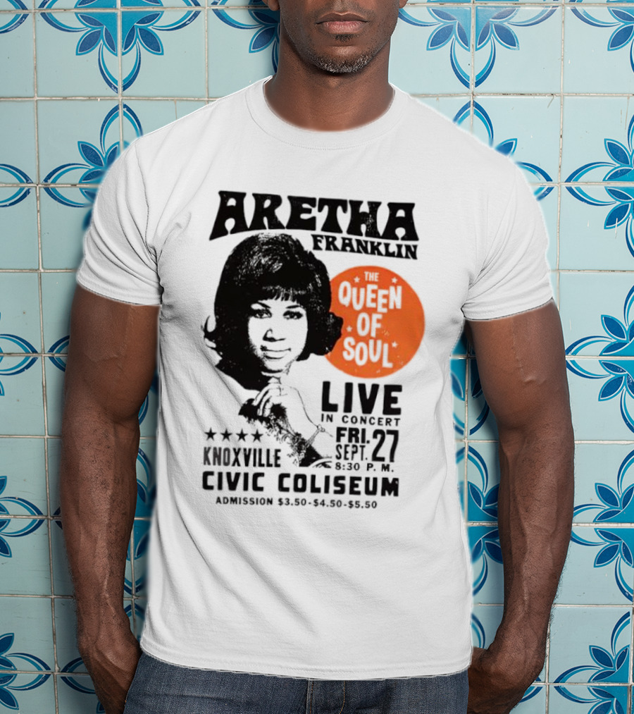 Aretha Franklin Live Concert At Knoxville Civic Coliseum The Queen Of Soul Friday Sept 27 T-Shirt