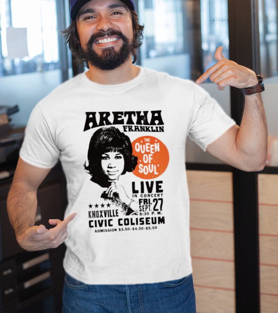 Aretha Franklin Live Concert At Knoxville Civic Coliseum The Queen Of Soul Friday Sept 27 T-Shirt