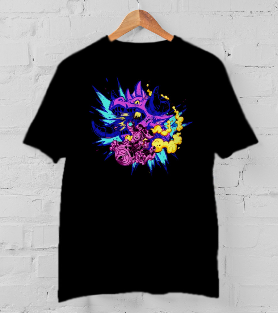 Blizzard Gear Warcraft Rumble Vibrant Dragon Mech Battle Explosion T-Shirt