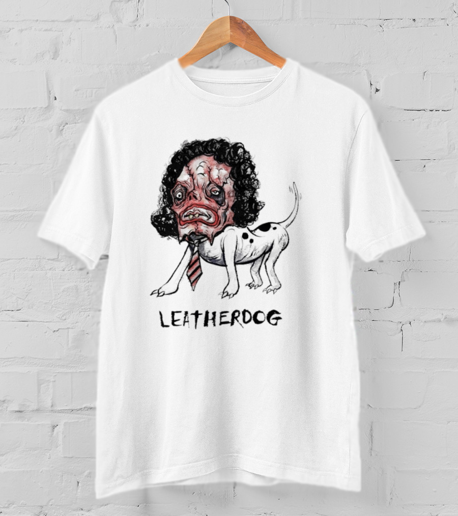 Leatherdog Creepy Curly Wig Halloween Monster T-Shirt