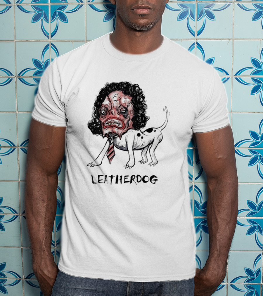 Leatherdog Creepy Curly Wig Halloween Monster T-Shirt