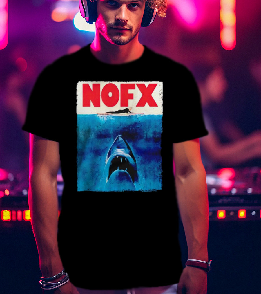 NOFX Jaws Surfer Shark T-Shirt