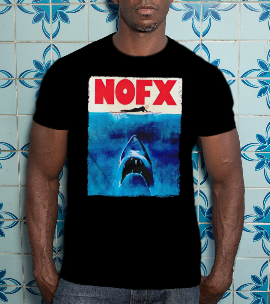 NOFX Jaws Surfer Shark T-Shirt