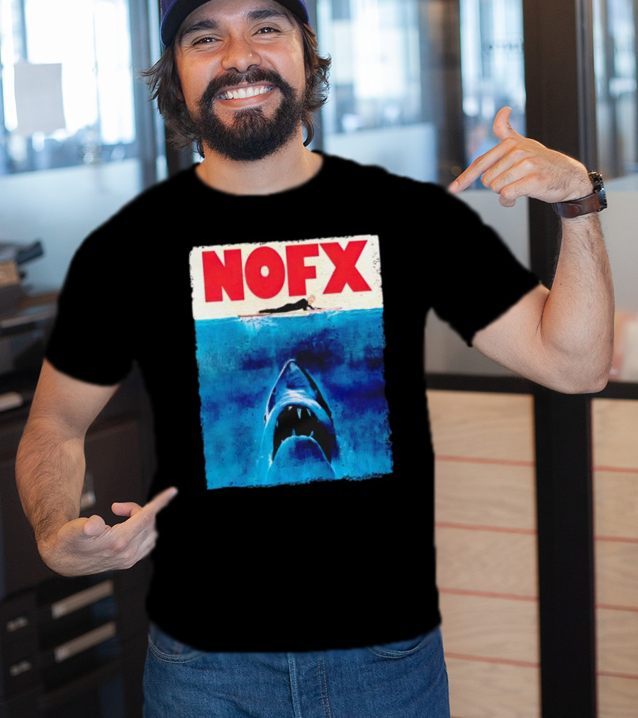 NOFX Jaws Surfer Shark T-Shirt