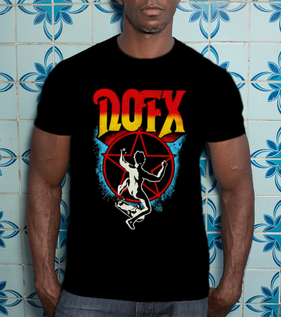 NOFX Skateboarding Pentagram Kickflip T-Shirt