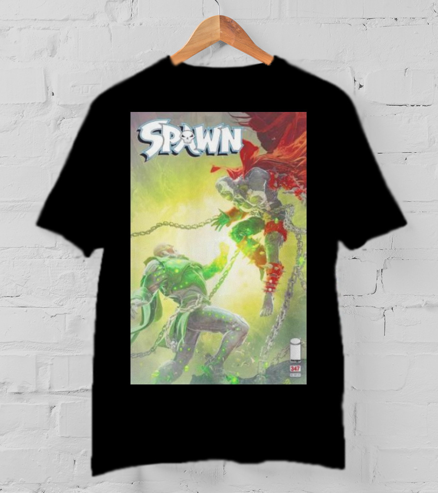 Spawn 347 Comic Cover Dark Hero Battle Chains T-Shirt