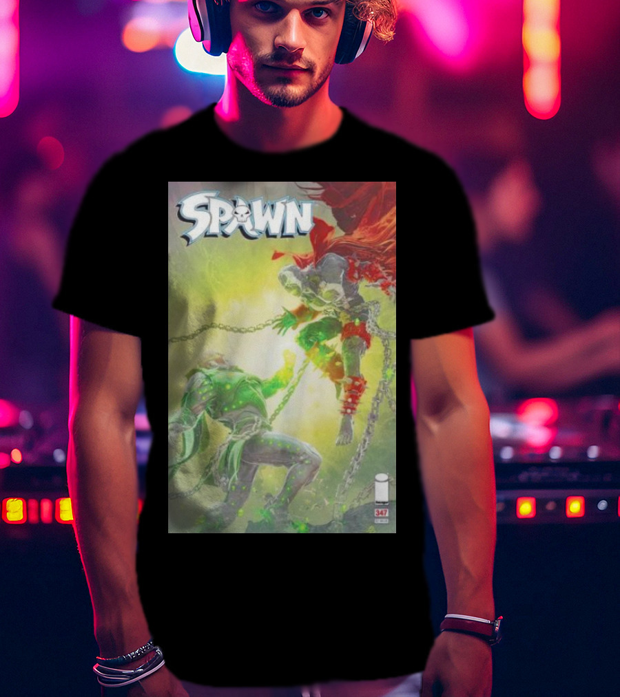 Spawn 347 Comic Cover Dark Hero Battle Chains T-Shirt
